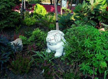 Décoration de jardin Chien Patio Pierres Figurines Figure décorative Statue blanche